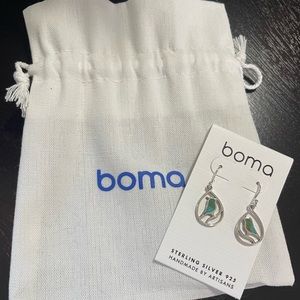BOMA Bird Teardrop Inlay Earrings